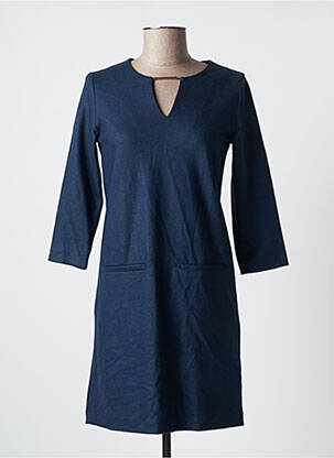 Robe courte manches 3/4 manches 3/4 bleu CYRILLUS femme