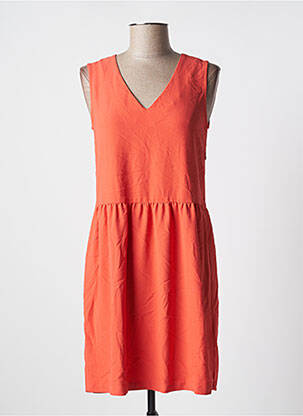 Robe courte sans manche sans manche orange CYRILLUS femme