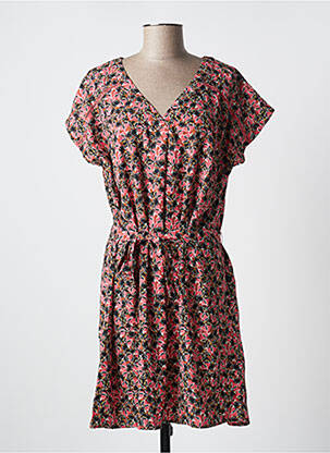 Robe courte manches courtes manches courtes rose LH femme