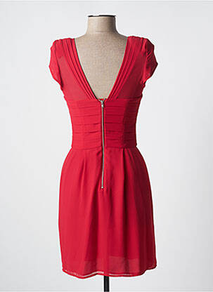 Robe courte fermeture zippée au dos manches courtes rouge THE KOOPLES femme