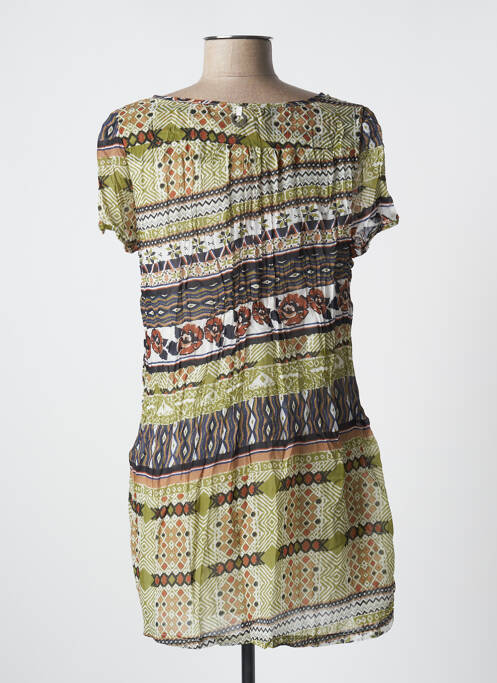 Tunique manches courtes tissage crêpe vert SOGGO femme