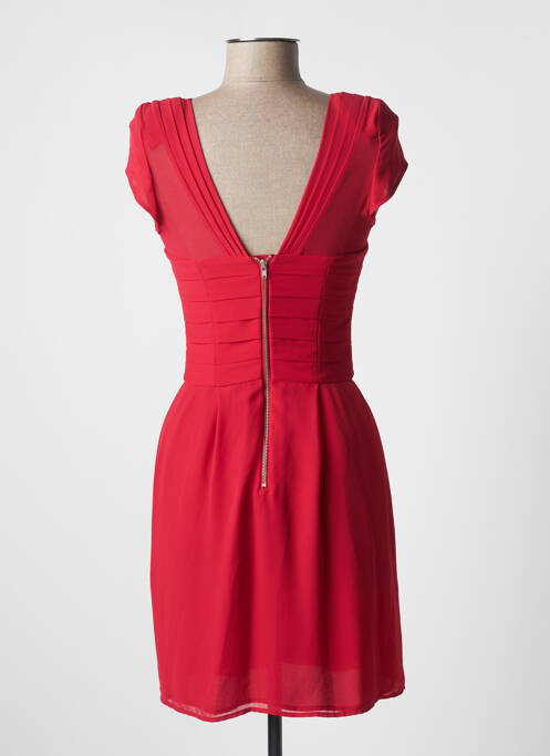 Robe courte fermeture zippée au dos manches courtes rouge THE KOOPLES femme