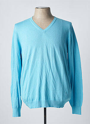Pull col v manches longues bleu HARMONT & BLAINE homme