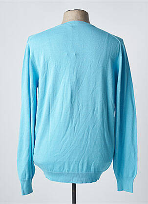 Pull stretch manches longues bleu HARMONT & BLAINE homme
