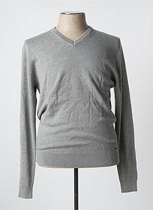 Pull stretch manches longues gris BILL TORNADE homme