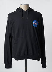 Sweat-shirt à capuche noir NASA pour homme seconde vue