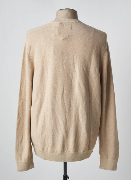 Pull stretch manches longues marron DOCKERS homme