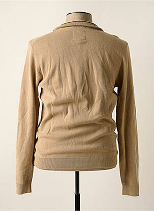 Gilet manches longues tissage chiné beige BILL TORNADE homme