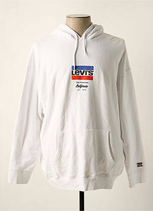 Sweat-shirt à capuche blanc LEVIS pour homme