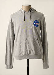 Sweat-shirt à capuche gris NASA pour homme seconde vue