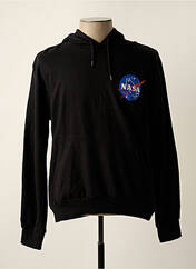 Sweat-shirt à capuche noir NASA pour homme seconde vue