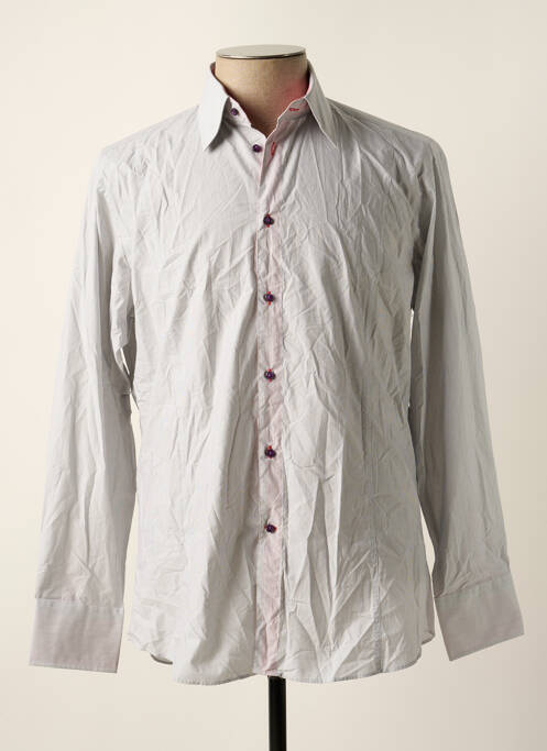 Chemise manches longues gris COTON DOUX pour homme