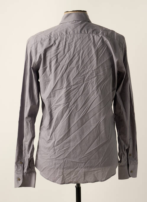 Chemise manches longues gris DAVID NAMAN pour homme
