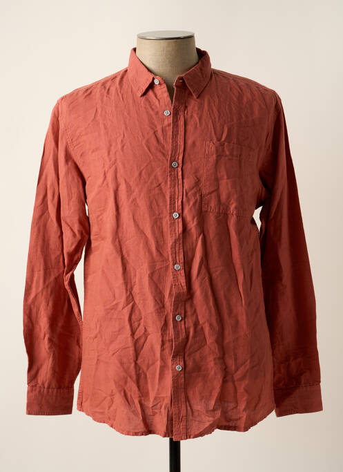 Chemise manches longues orange KAPORAL pour homme