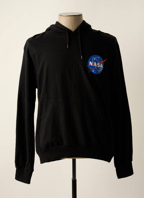 Sweat-shirt à capuche noir NASA pour homme