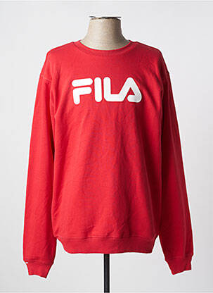 Sweat-shirt sérigraphie floquée manches longues rouge FILA homme