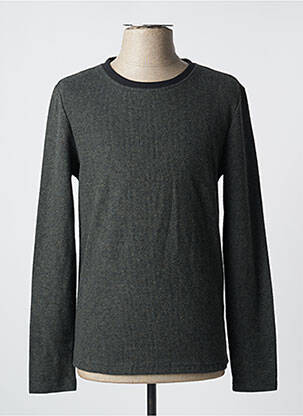T-shirt tissage chiné manches longues gris DEFACTO homme