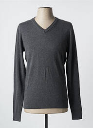 Pull col v manches longues gris BILL TORNADE homme