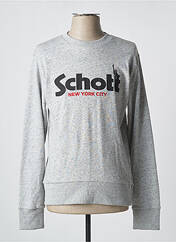 Sweat-shirt gris SCHOTT pour homme seconde vue