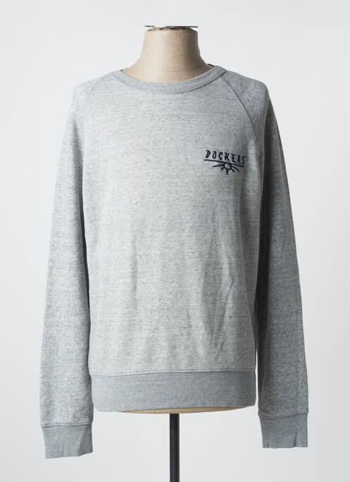 Sweat-shirt broderie manches longues gris DOCKERS homme