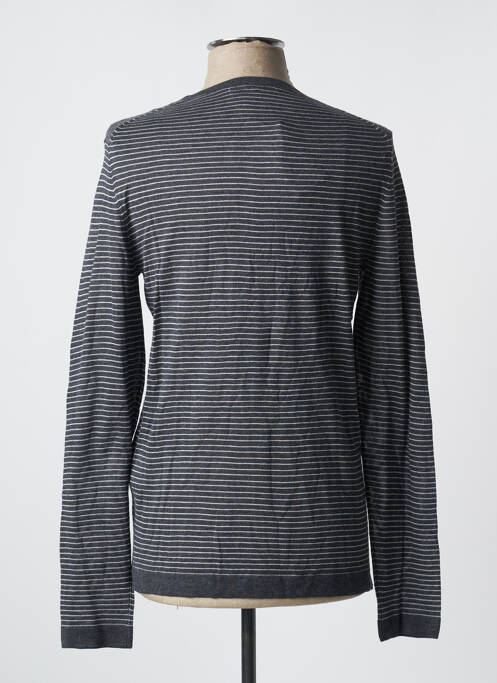 Pull stretch manches longues gris CELIO homme