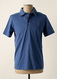 Polo tissage jersey manches courtes bleu AZZARO homme