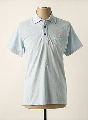Polo stretch manches courtes bleu CERRUTI 1881 homme