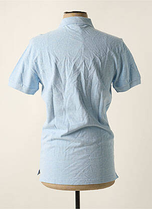 Polo tissage chiné manches courtes bleu clair PROFUOMO homme