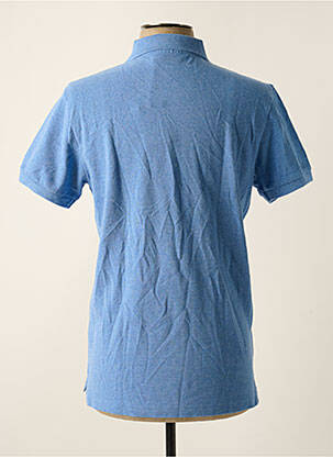 Polo tissage chiné manches courtes bleu PROFUOMO homme