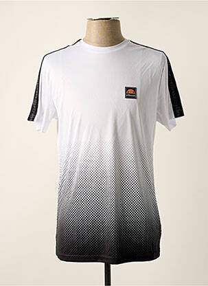 T-shirt coupe cintrée manches courtes blanc ELLESSE homme