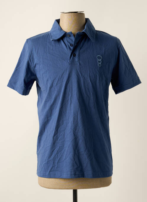 Polo tissage jersey manches courtes bleu AZZARO homme