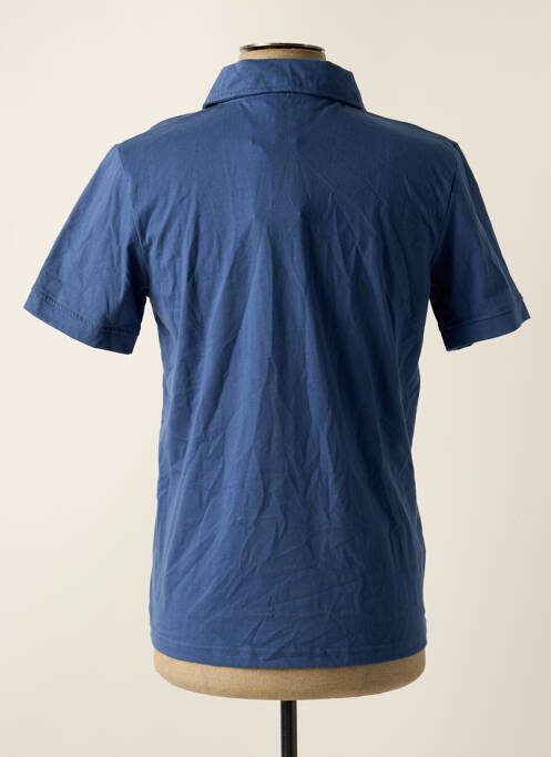 Polo tissage jersey manches courtes bleu AZZARO homme