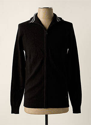 Gilet manches longues maille fine noir BILL TORNADE homme