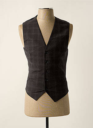 Gilet sans manche tissage chiné gris BALIBARIS homme