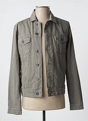 Veste casual fermeture boutonnée sur le devant vert CELIO homme