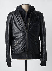 Veste en cuir noir BILLTORNADE pour homme seconde vue