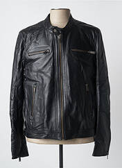 Veste en cuir noir BILLTORNADE pour homme seconde vue