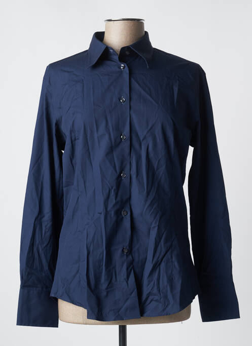 Chemise manches longues manches longues bleu COTON DOUX homme
