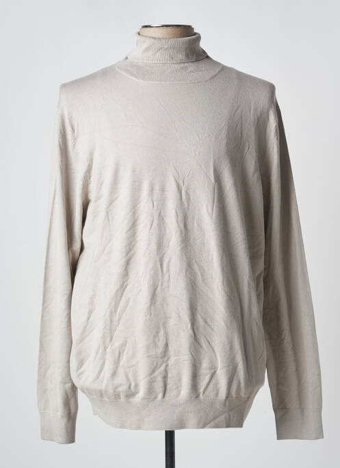 Pull col roulé gris CELIO pour homme