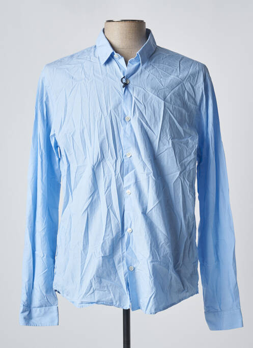 Chemise manches longues bleu BALIBARIS pour homme