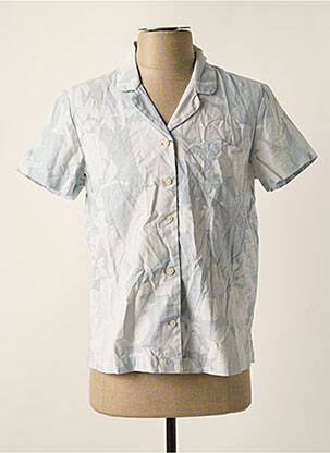 Chemise manches courtes col tailleur gris DOCKERS homme