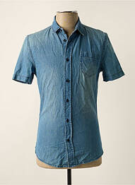 Chemise manches courtes poches bleu GUESS homme