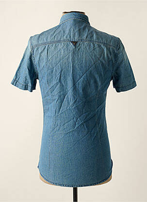 Chemise manches courtes poches bleu GUESS homme