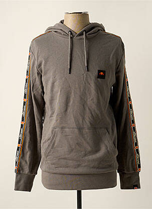 Sweat-shirt à capuche tissage jersey manches longues gris ELLESSE homme