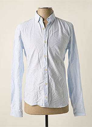 Chemise manches longues bleu BALIBARIS pour homme