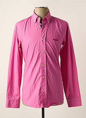 Chemise manches longues rose GALVANNI pour homme seconde vue