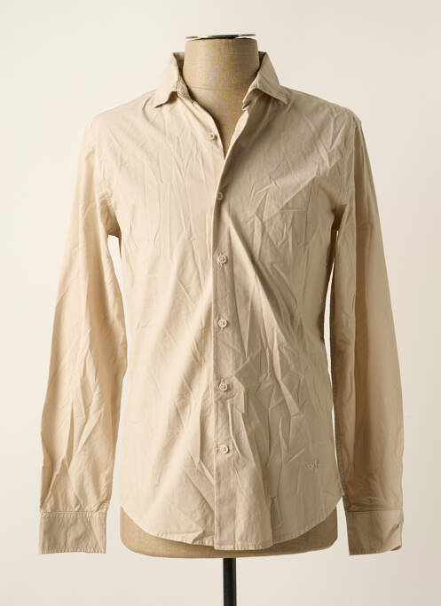 Chemise manches longues beige DOCKERS pour homme