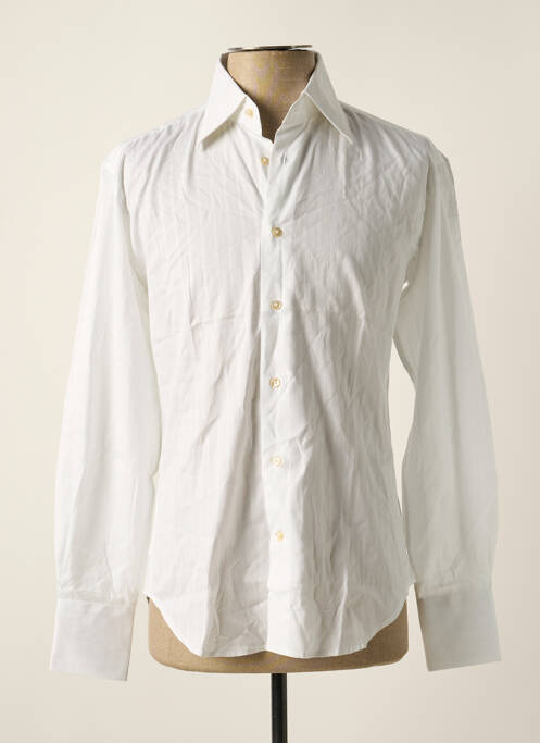 Chemise manches longues blanc COTON DOUX pour homme