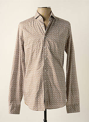 Chemise manches longues manches longues marron BLUE INDUSTRY homme