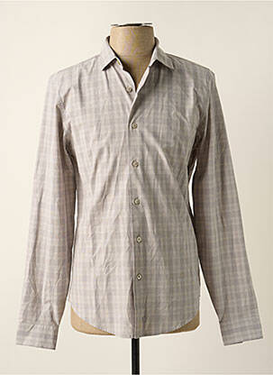 Chemise manches longues imprimé écossais gris DOCKERS homme